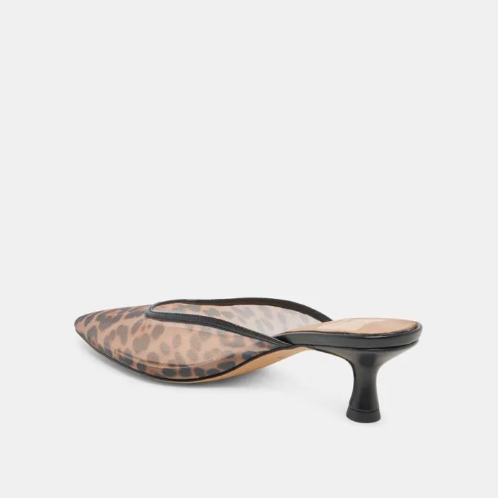 Dolce Vita Cleo Heels Dk Leopard Mesh Women Heels