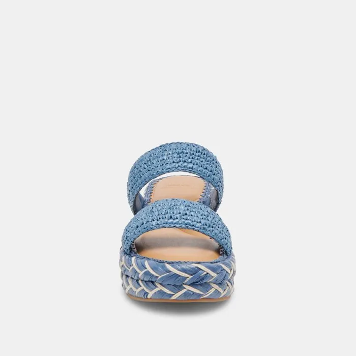 Dolce Vita Corla Sandals Blue Raffia Women Sandals