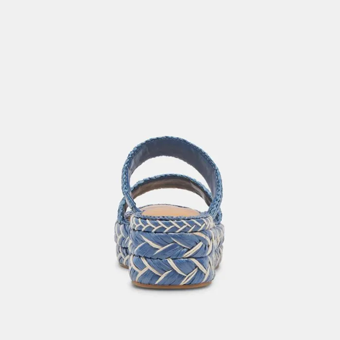 Dolce Vita Corla Sandals Blue Raffia Women Sandals