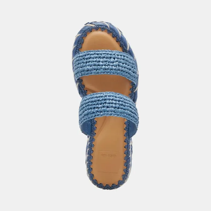 Dolce Vita Corla Sandals Blue Raffia Women Sandals