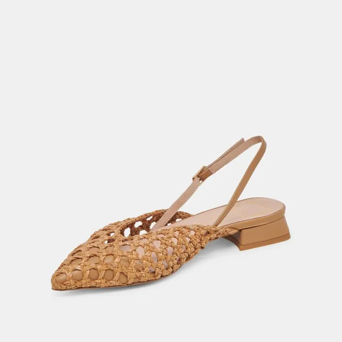 Dolce Vita Cyndi Flats Natural Woven Women Flats and Loafers
