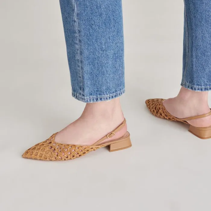 Dolce Vita Cyndi Flats Natural Woven Women Flats and Loafers