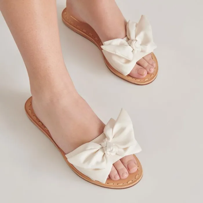 Dolce Vita Darsey Sandals White Satin Women Sandals