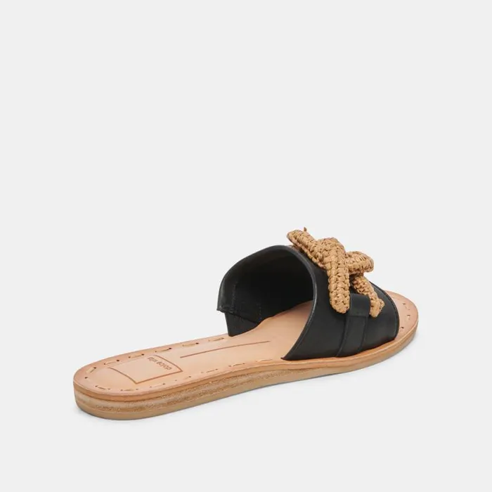Dolce Vita Desa Sandals Black Leather Women Sandals