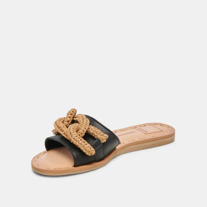 Dolce Vita Desa Sandals Black Leather Women Sandals