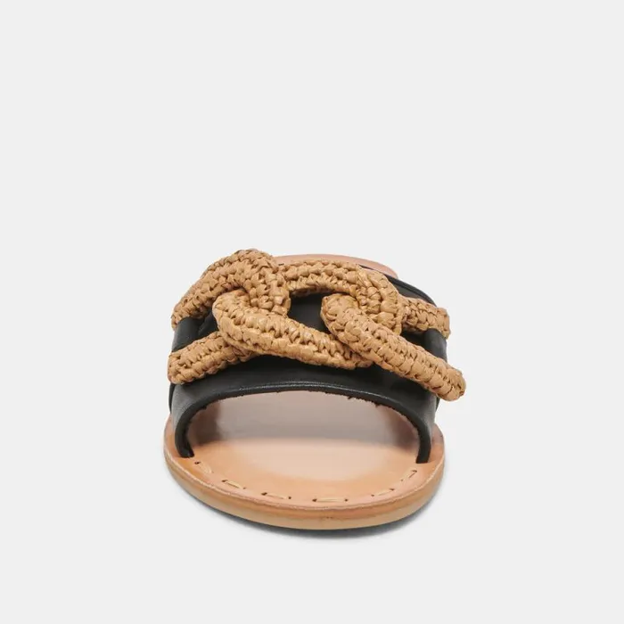 Dolce Vita Desa Sandals Black Leather Women Sandals