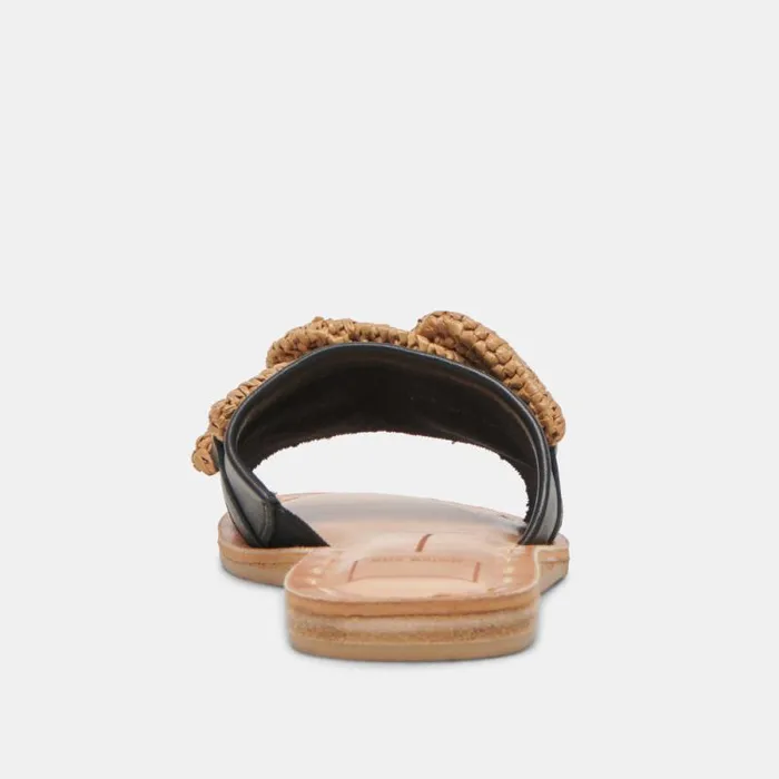 Dolce Vita Desa Sandals Black Leather Women Sandals