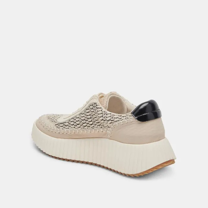 Dolce Vita Dolen Sneakers Black Natural Raffia Women Sneakers