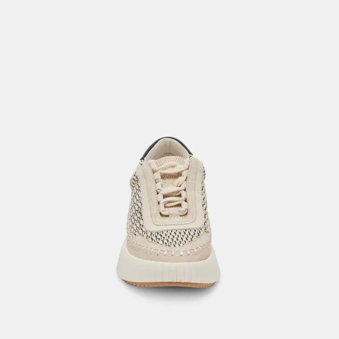 Dolce Vita Dolen Sneakers Black Natural Raffia Women Sneakers