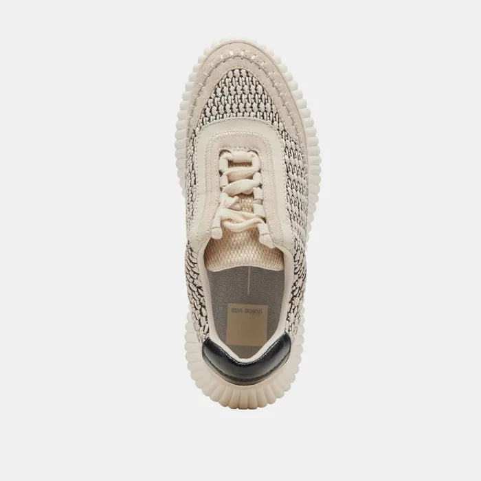 Dolce Vita Dolen Sneakers Black Natural Raffia Women Sneakers