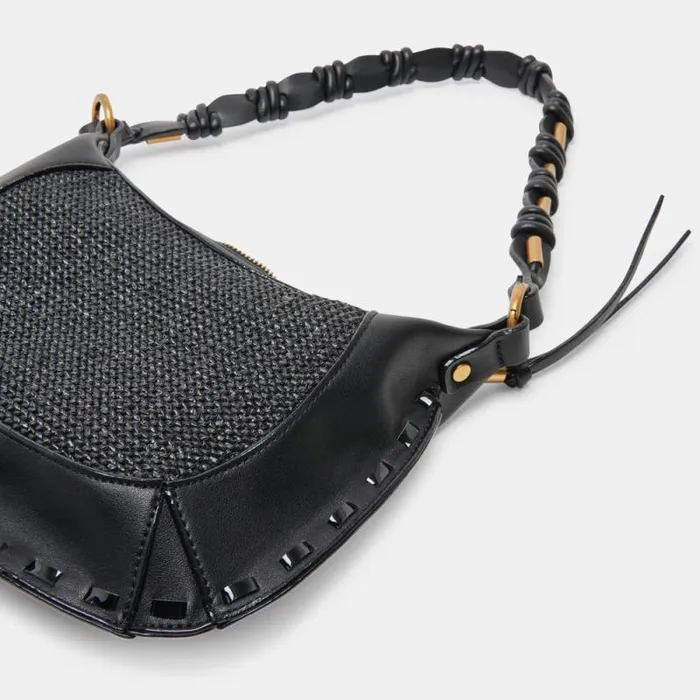 Dolce Vita Eleanor Shoulder Bag Black Raffia Women Handbags