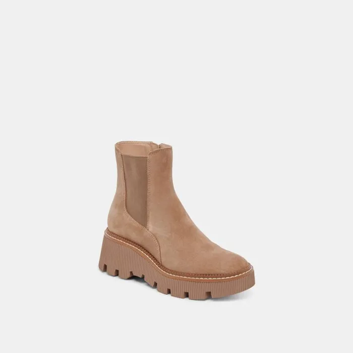 Dolce Vita Emmet H2O Boots Mushroom Suede Women Boots and Booties
