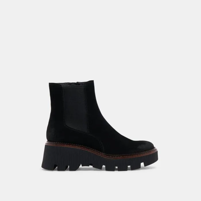 Dolce Vita Emmet H2O Boots Onyx Suede Women Boots and Booties