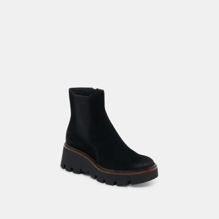 Dolce Vita Emmet H2O Boots Onyx Suede Women Boots and Booties