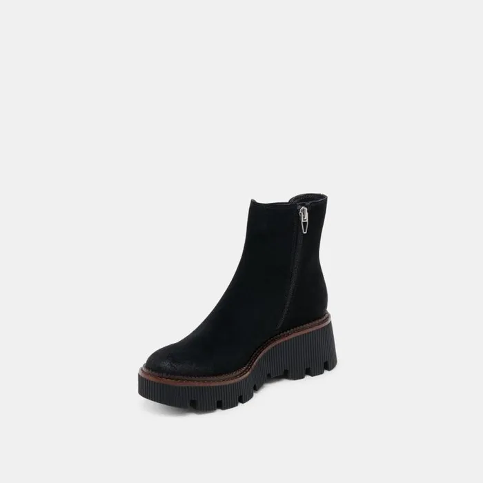 Dolce Vita Emmet H2O Boots Onyx Suede Women Boots and Booties