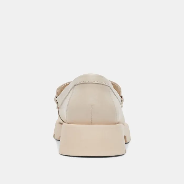 Dolce Vita Erna Flats Ivory Leather Women Flats and Loafers