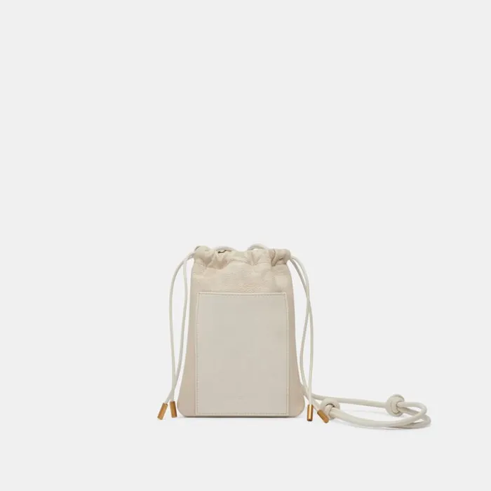 Dolce Vita Evie Crossbody Pouch Ivory Pebble Leather Women Handbags