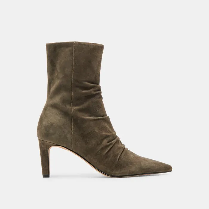Dolce Vita Fernly Wide Calf Boots Army Suede Women Boots and Booties
