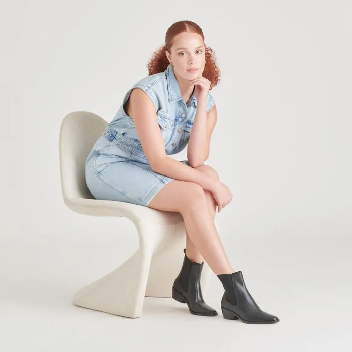 Dolce Vita Foster Booties Black Leather Women Boots and Booties