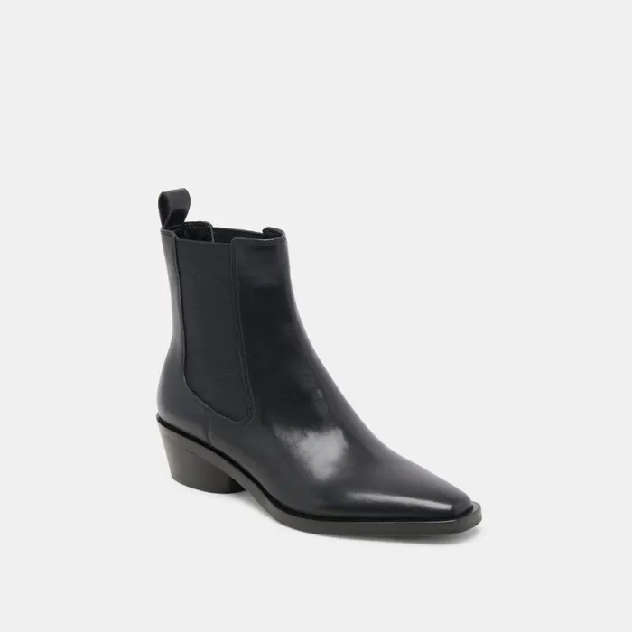 Dolce Vita Foster Booties Black Leather Women Boots and Booties