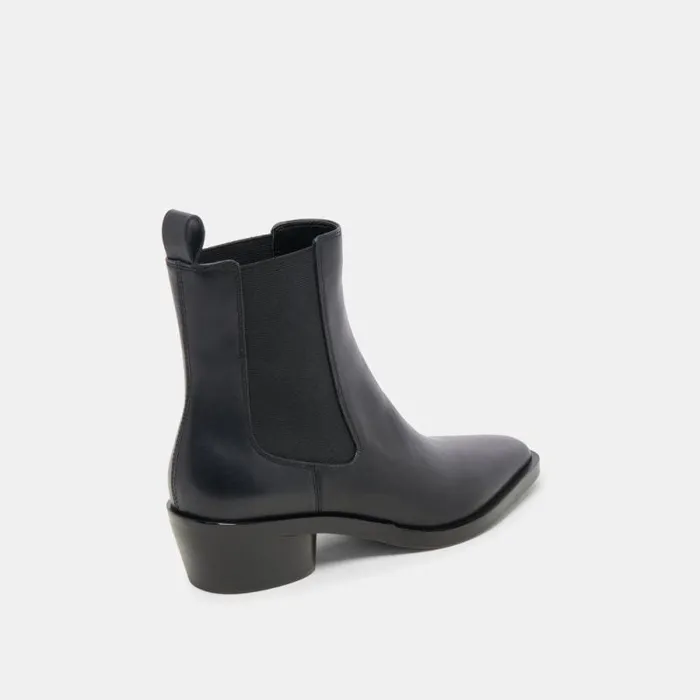 Dolce Vita Foster Booties Black Leather Women Boots and Booties