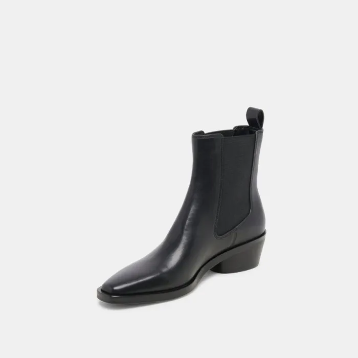 Dolce Vita Foster Booties Black Leather Women Boots and Booties