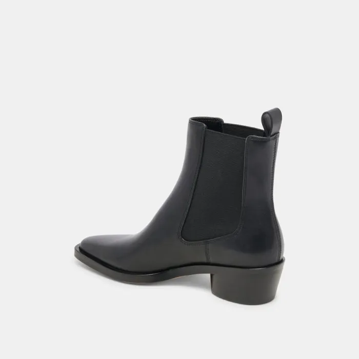 Dolce Vita Foster Booties Black Leather Women Boots and Booties
