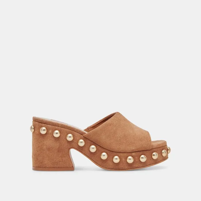 Dolce Vita Glori Heels Pecan Suede Women Heels