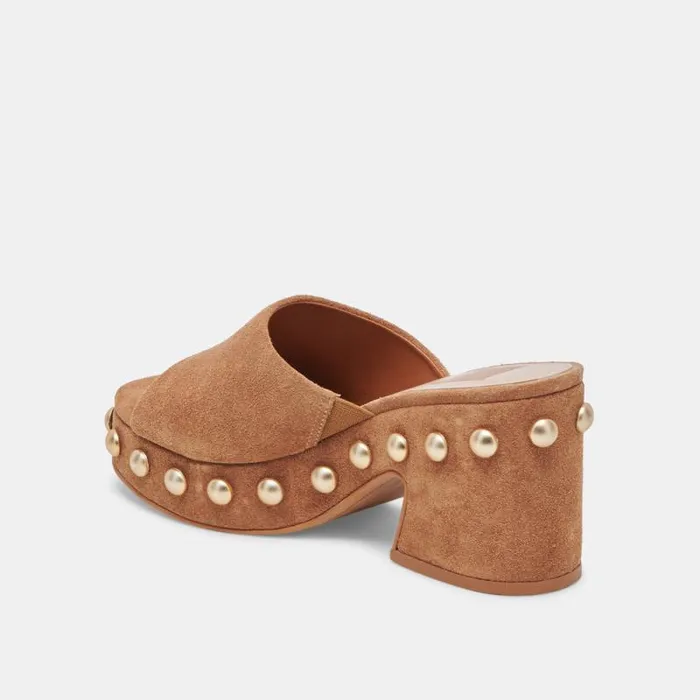 Dolce Vita Glori Heels Pecan Suede Women Heels