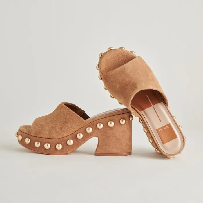Dolce Vita Glori Heels Pecan Suede Women Heels