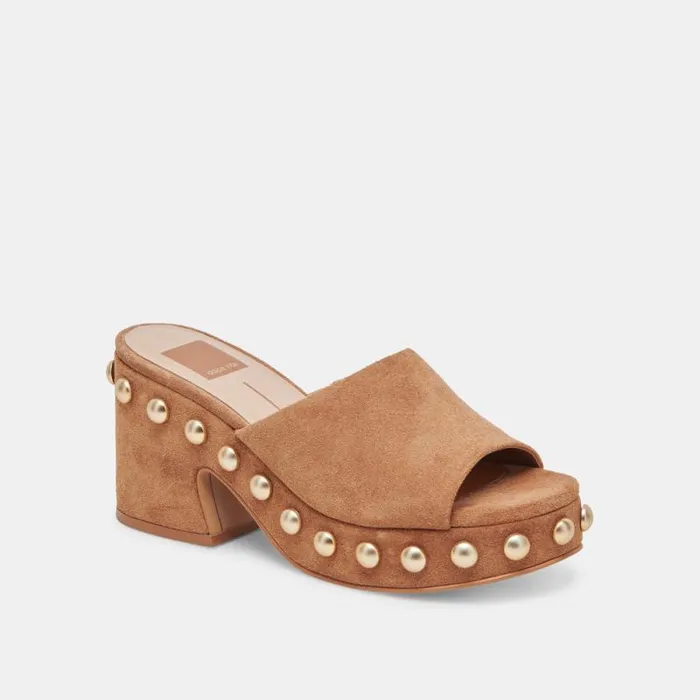 Dolce Vita Glori Heels Pecan Suede Women Heels