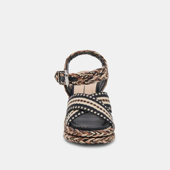 Dolce Vita Grayce Heels Black Multi Woven Women Heels