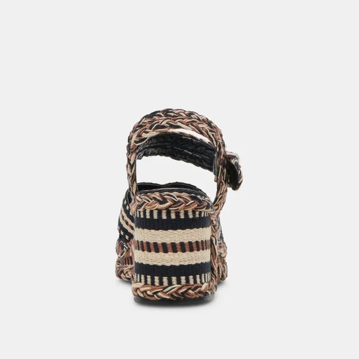 Dolce Vita Grayce Heels Black Multi Woven Women Heels