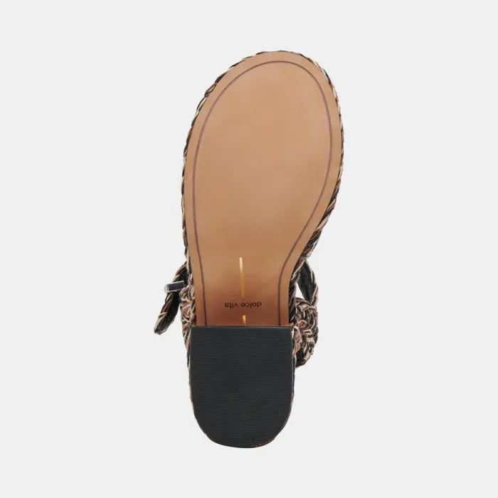 Dolce Vita Grayce Heels Black Multi Woven Women Heels
