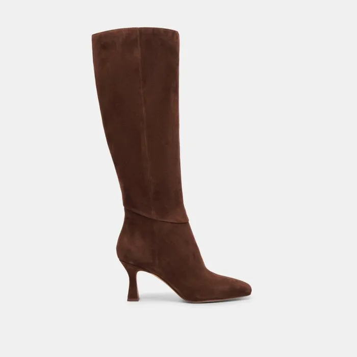 Dolce Vita Gyra Boots Dk Brown Suede Women Boots and Booties