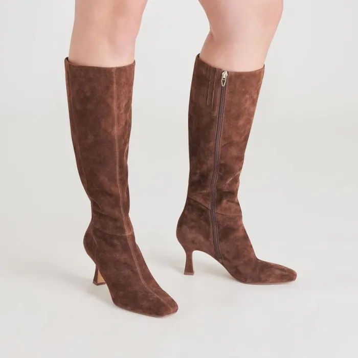 Dolce Vita Gyra Boots Dk Brown Suede Women Boots and Booties