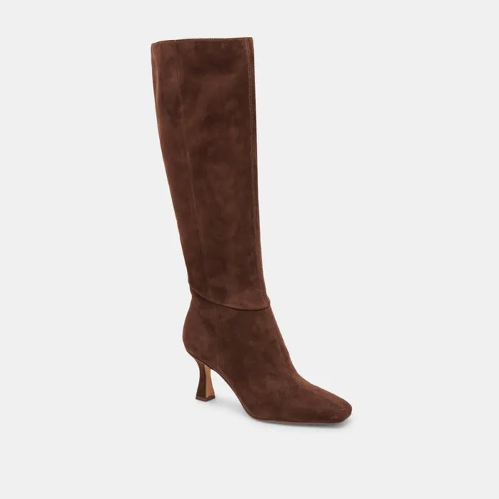 Dolce Vita Gyra Boots Dk Brown Suede Women Boots and Booties