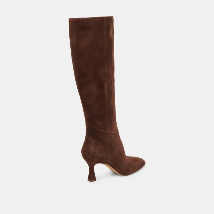 Dolce Vita Gyra Boots Dk Brown Suede Women Boots and Booties