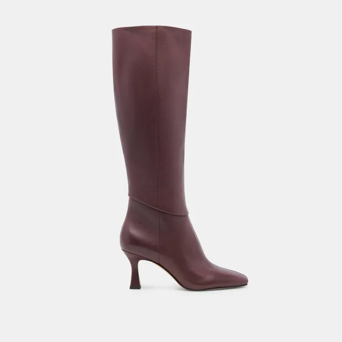 Dolce Vita Gyra Boots Wine Leather Women Boots and Booties