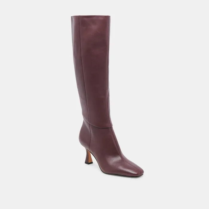 Dolce Vita Gyra Boots Wine Leather Women Boots and Booties