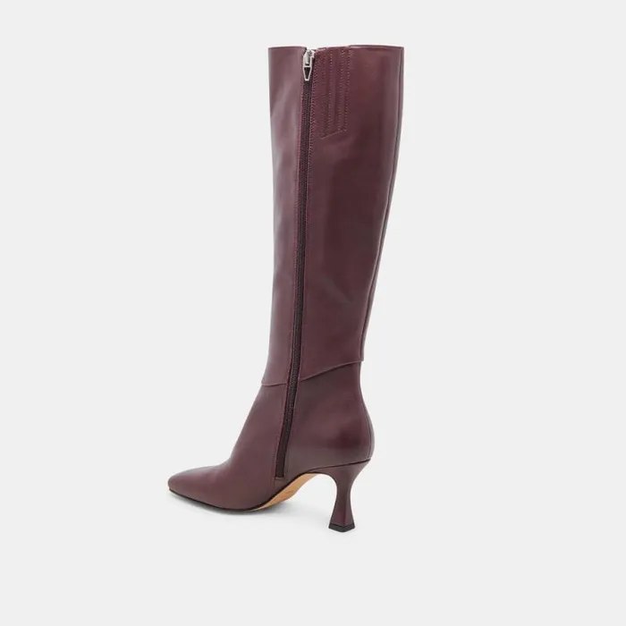 Dolce Vita Gyra Boots Wine Leather Women Boots and Booties
