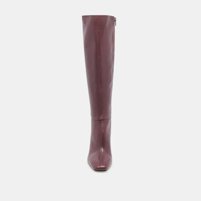 Dolce Vita Gyra Boots Wine Leather Women Boots and Booties