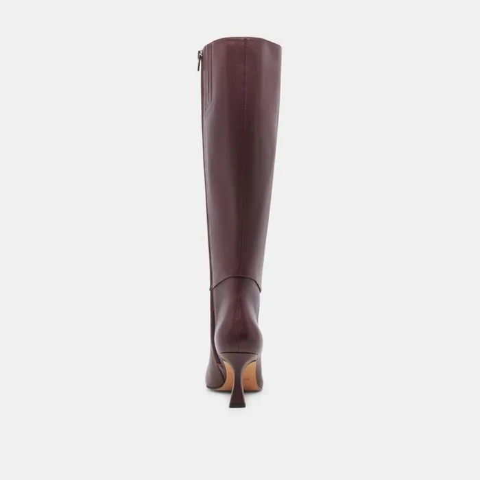 Dolce Vita Gyra Boots Wine Leather Women Boots and Booties