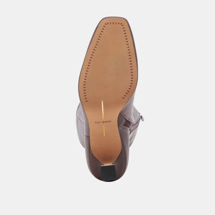 Dolce Vita Gyra Boots Wine Leather Women Boots and Booties