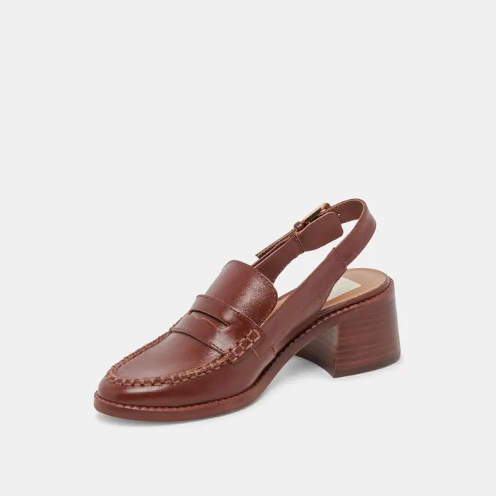 Dolce Vita Hardi Heels Brown Crinkle Patent Women Heels