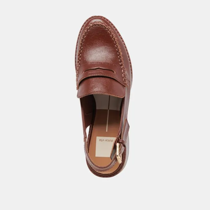 Dolce Vita Hardi Heels Brown Crinkle Patent Women Heels