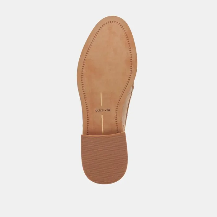 Dolce Vita Hardi Stud Loafers Camel Suede Women Flats and Loafers