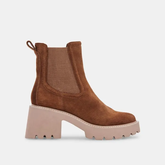 Dolce Vita Hawk H2O Booties Dk Brown Suede Dk Brown Suede H2o Women Boots and Booties