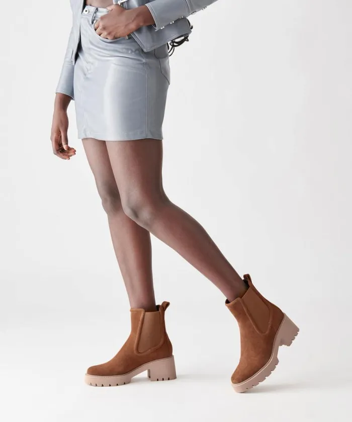 Dolce Vita Hawk H2O Booties Dk Brown Suede Dk Brown Suede H2o Women Boots and Booties