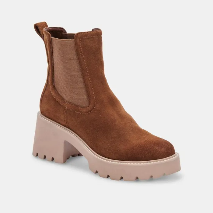 Dolce Vita Hawk H2O Booties Dk Brown Suede Dk Brown Suede H2o Women Boots and Booties